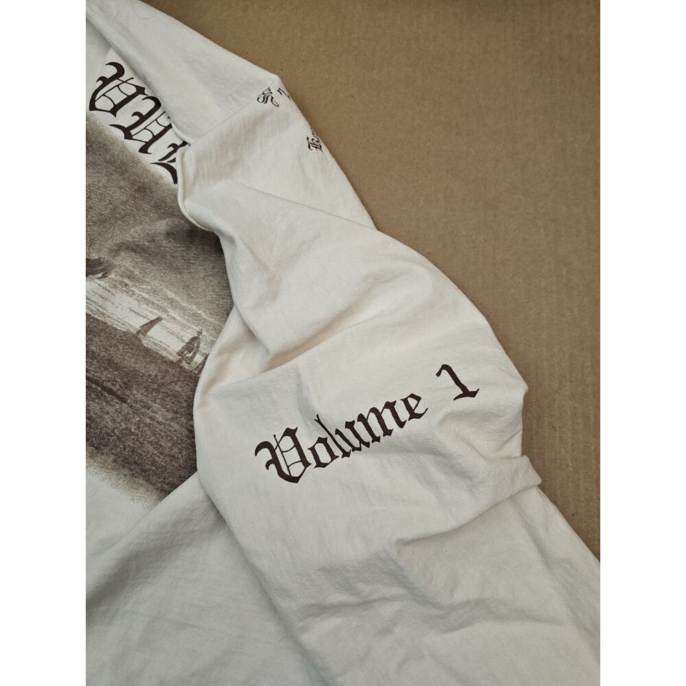 NEW YEEZY YZY Gosha Long Sleeve Vultures Album Box T Shirt Cream Sz 1 S/M Kanye - Picture 7 of 9